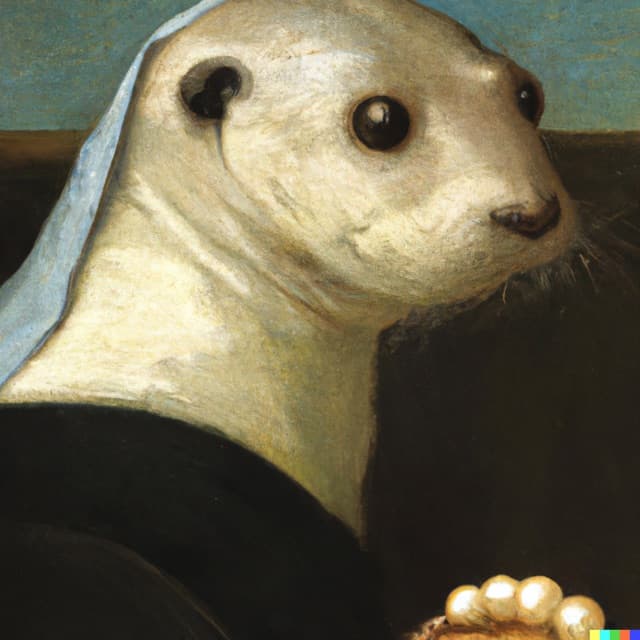 DALL-E 2: “A sea otter with a pearl earring” by Johannes Vermeer (4 of 4)